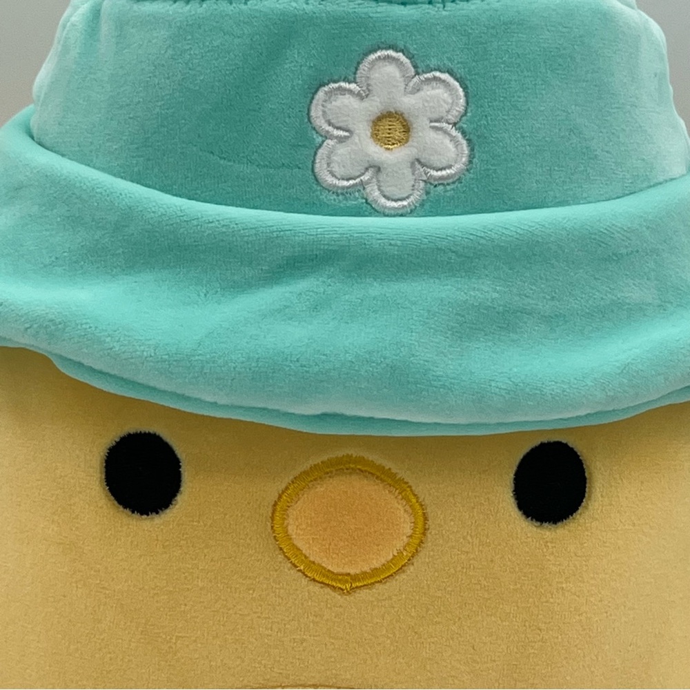 Squishmallows 8” Triston the Easter Chick Wearing Flower Bucket Hat - Picture 6 of 7